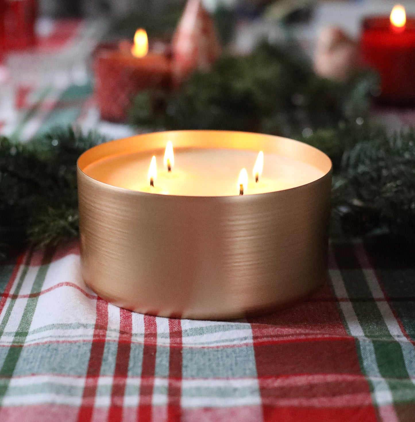 Quadruple Wick Gold Bowl
