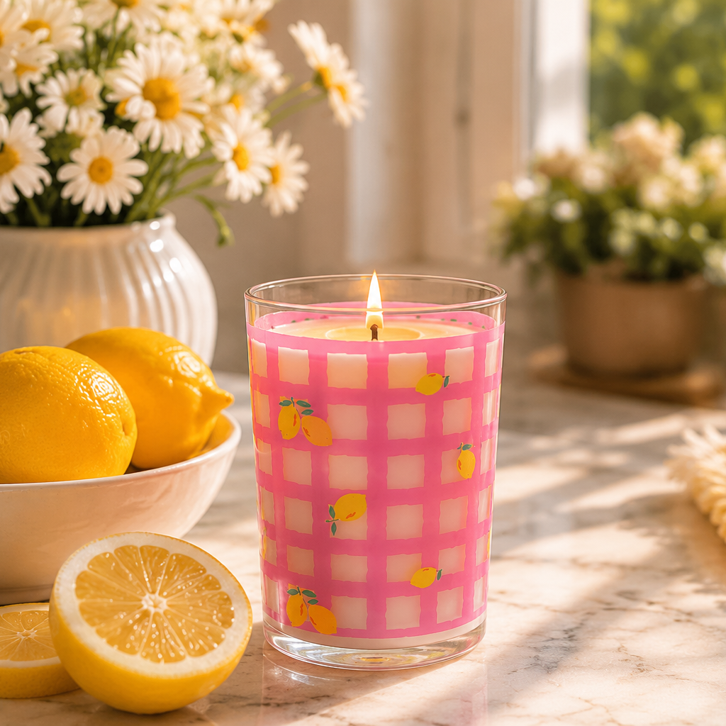 Lemon Plaid Tumbler
