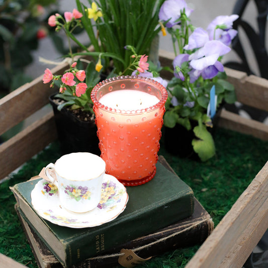 Coral Hobnail Tumbler