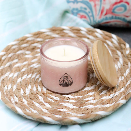 Rose Pressed Glass Tumbler