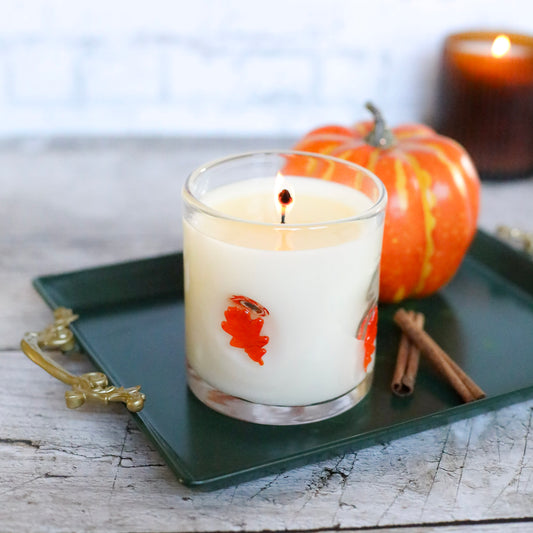 Fall Leaf Double Old Fashioned Glass