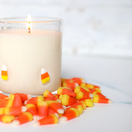Candy Corn Old Fashioned Glass