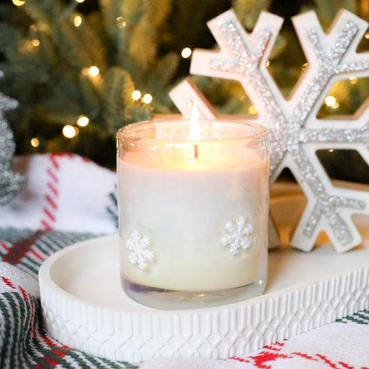 Iridescent Snowflake Old Fashioned Glass