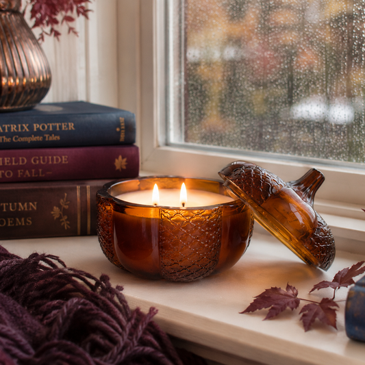 Heirloom Amber Glass Pumpkin