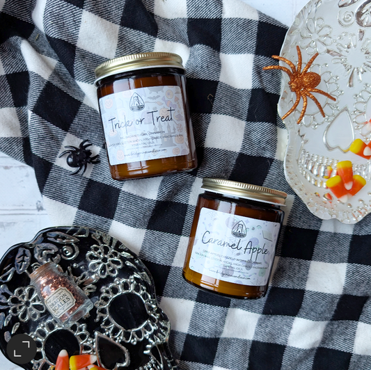 Amber Glass Large Jars